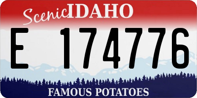 ID license plate E174776