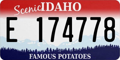 ID license plate E174778