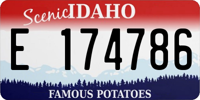 ID license plate E174786