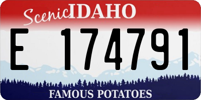 ID license plate E174791