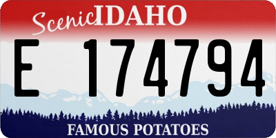 ID license plate E174794