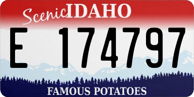ID license plate E174797