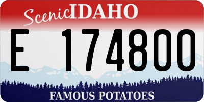 ID license plate E174800