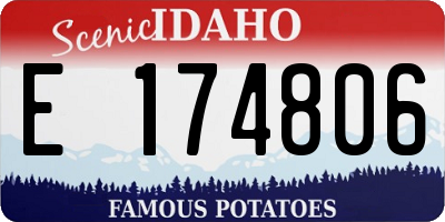 ID license plate E174806