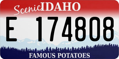 ID license plate E174808