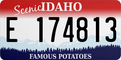 ID license plate E174813