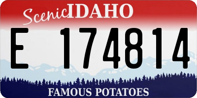 ID license plate E174814