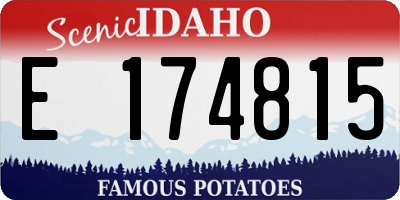 ID license plate E174815