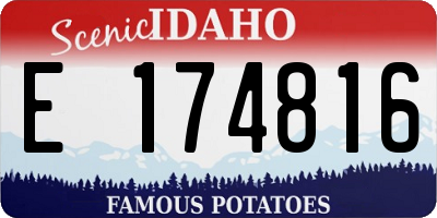 ID license plate E174816