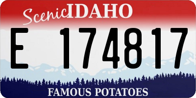 ID license plate E174817