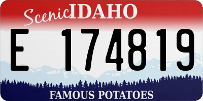 ID license plate E174819