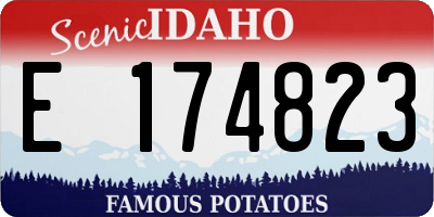 ID license plate E174823