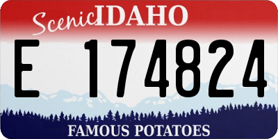 ID license plate E174824