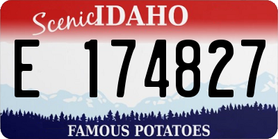ID license plate E174827