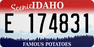 ID license plate E174831