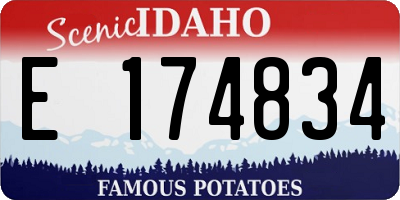 ID license plate E174834