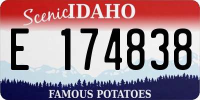 ID license plate E174838