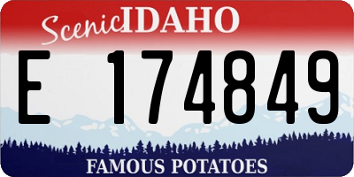 ID license plate E174849