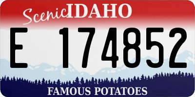 ID license plate E174852
