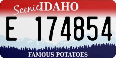 ID license plate E174854
