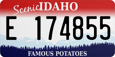 ID license plate E174855