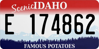 ID license plate E174862
