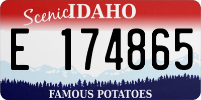ID license plate E174865