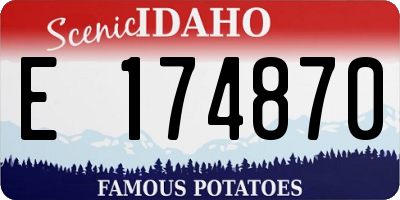 ID license plate E174870