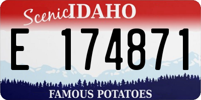 ID license plate E174871