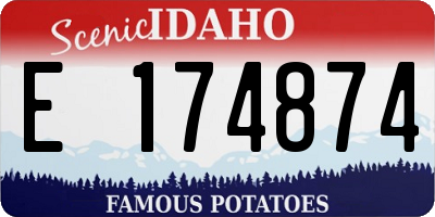 ID license plate E174874