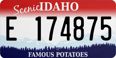 ID license plate E174875