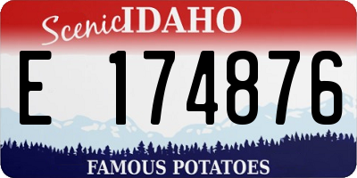 ID license plate E174876