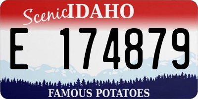 ID license plate E174879