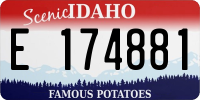 ID license plate E174881