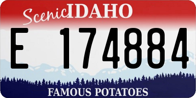 ID license plate E174884