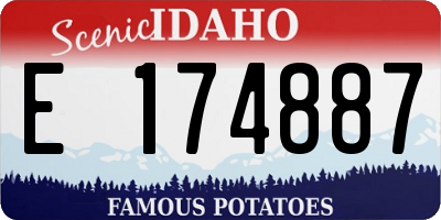 ID license plate E174887