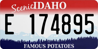 ID license plate E174895