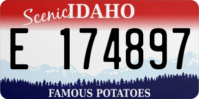 ID license plate E174897