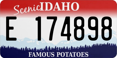 ID license plate E174898
