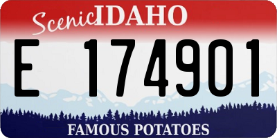 ID license plate E174901