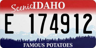 ID license plate E174912