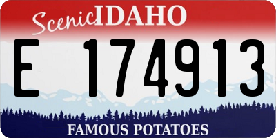 ID license plate E174913