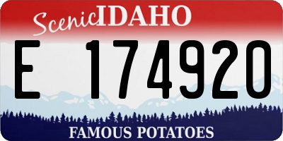 ID license plate E174920