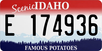 ID license plate E174936