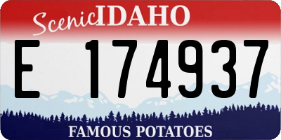 ID license plate E174937