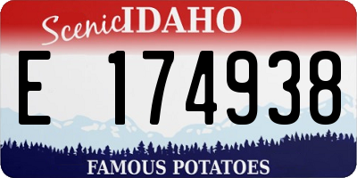 ID license plate E174938