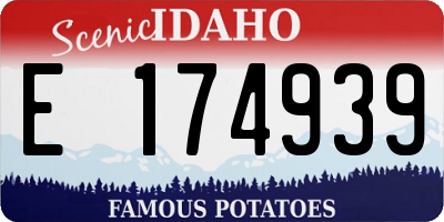 ID license plate E174939