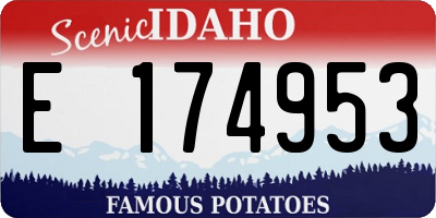 ID license plate E174953