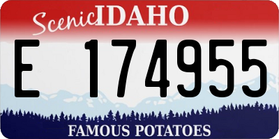 ID license plate E174955