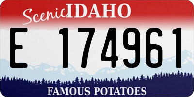 ID license plate E174961